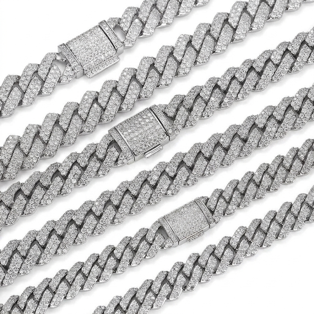 Diamond-Cut Cuban Link Chain