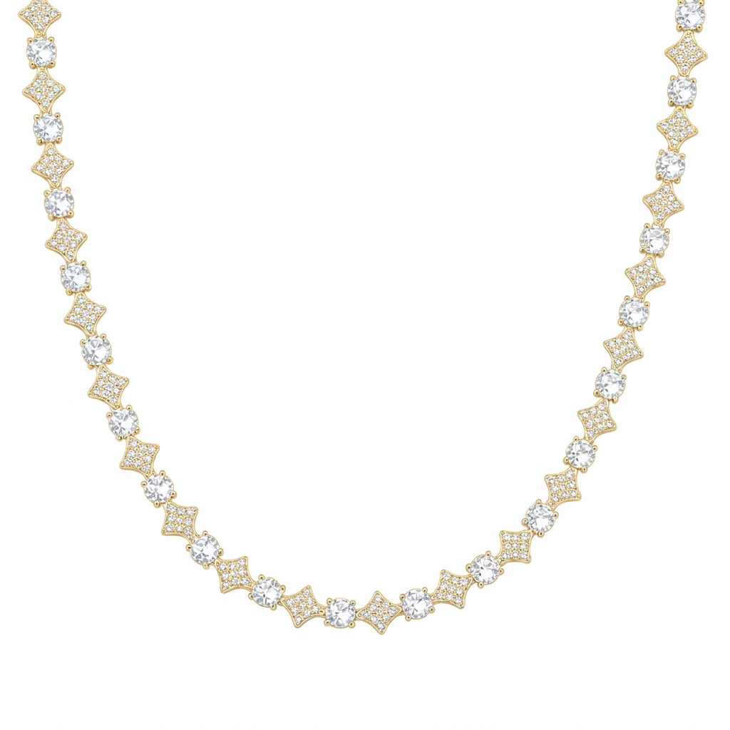Iced Star Tennis Chain