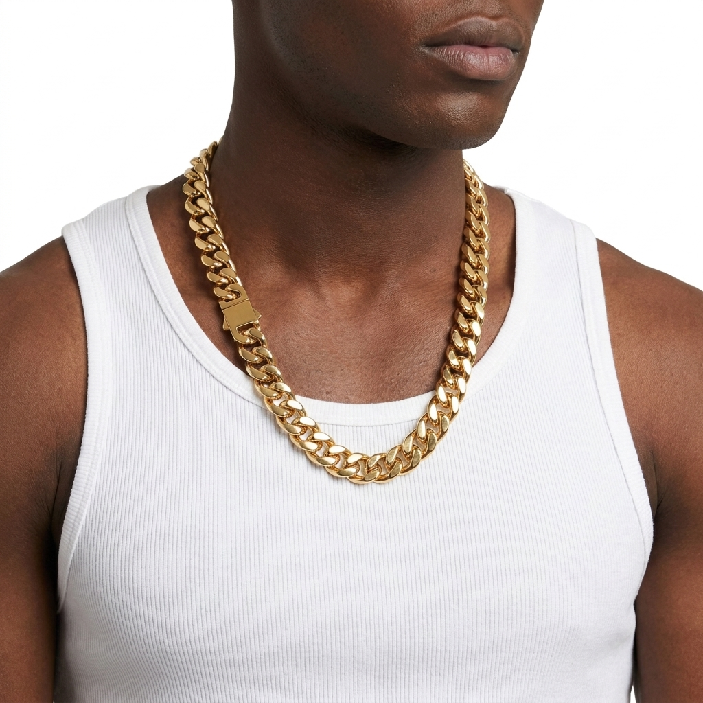 5–15mm Cuban Link Chain – All Sizes